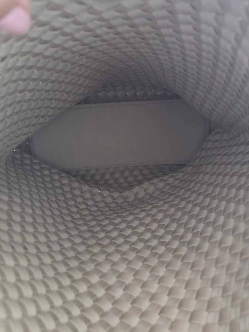 Woven Taupe Hobo Bag with Matching Pouch